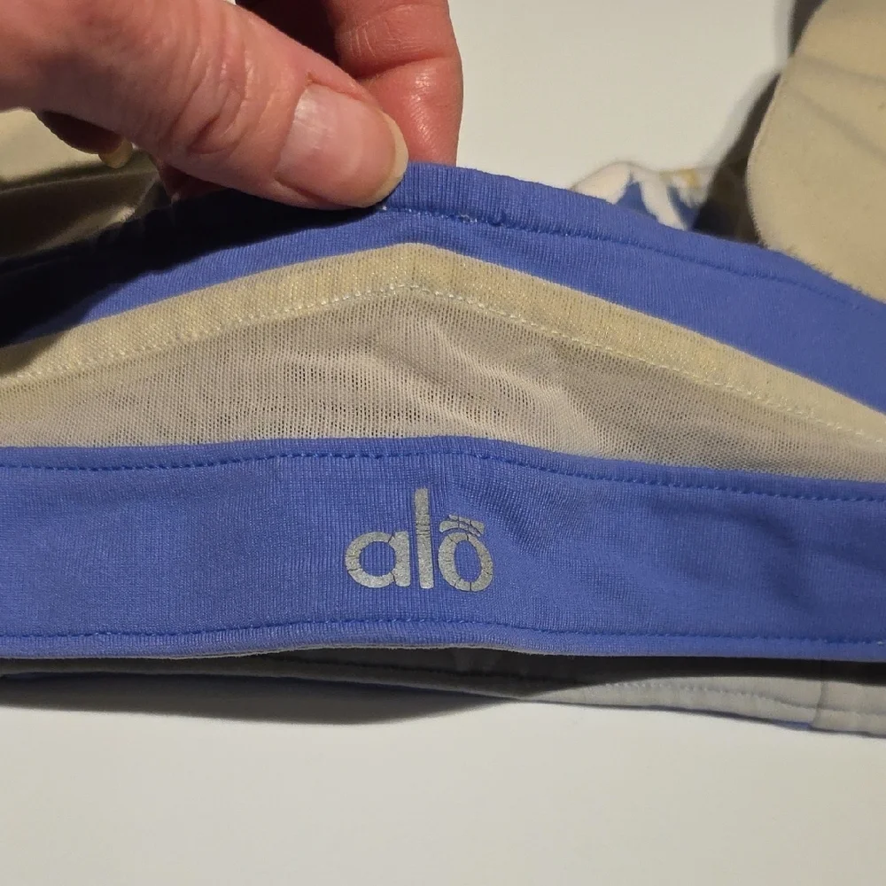 ALO Reversible Blue and Beige Sports Bra
